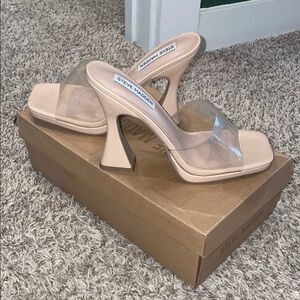 Steve Madden ‘Lipa’ Clear and Nude Heels